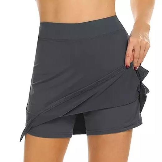 Women’s Active Stretch Running Sports Tennis Skirt Women's Bottoms Gray M - DailySale