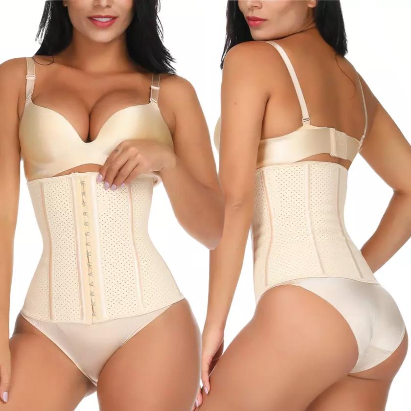 Women's Air-Flow Slimming Waist Trainer Cincher Women's Clothing Beige S - DailySale