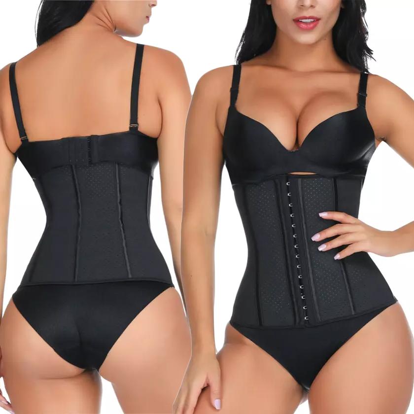 Women's Air-Flow Slimming Waist Trainer Cincher Women's Clothing Black S - DailySale