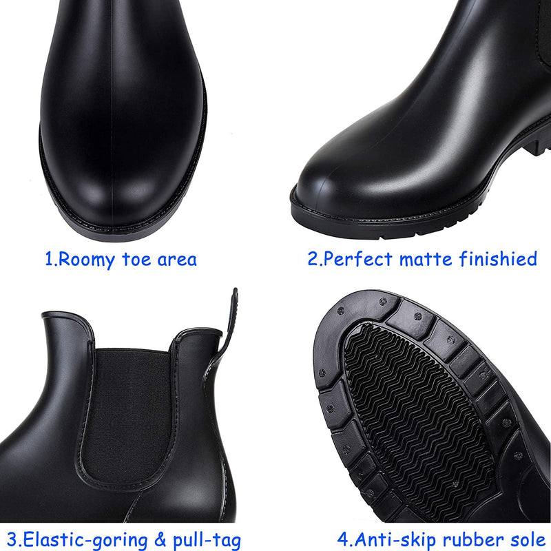 Women's Ankle Rain Boots Waterproof Chelsea Boots