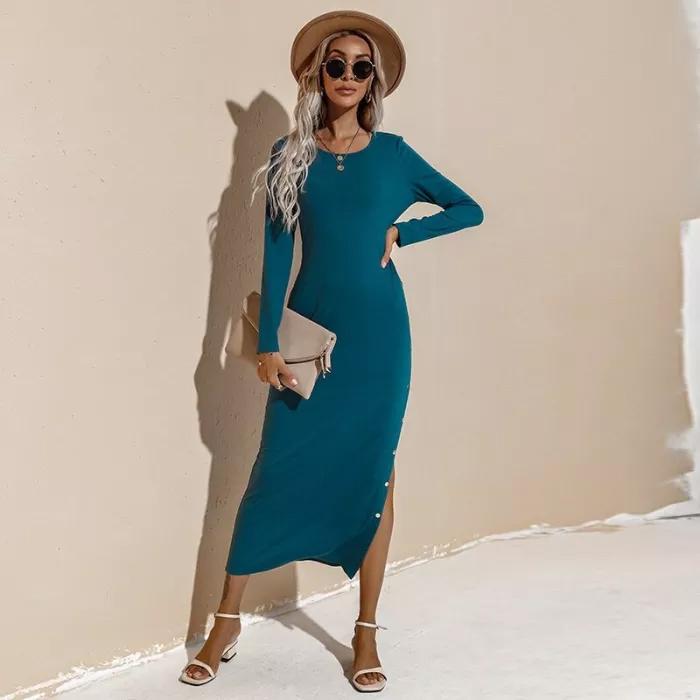Women's Autumn and Winter Casual Long Sleeve Ladies Dress