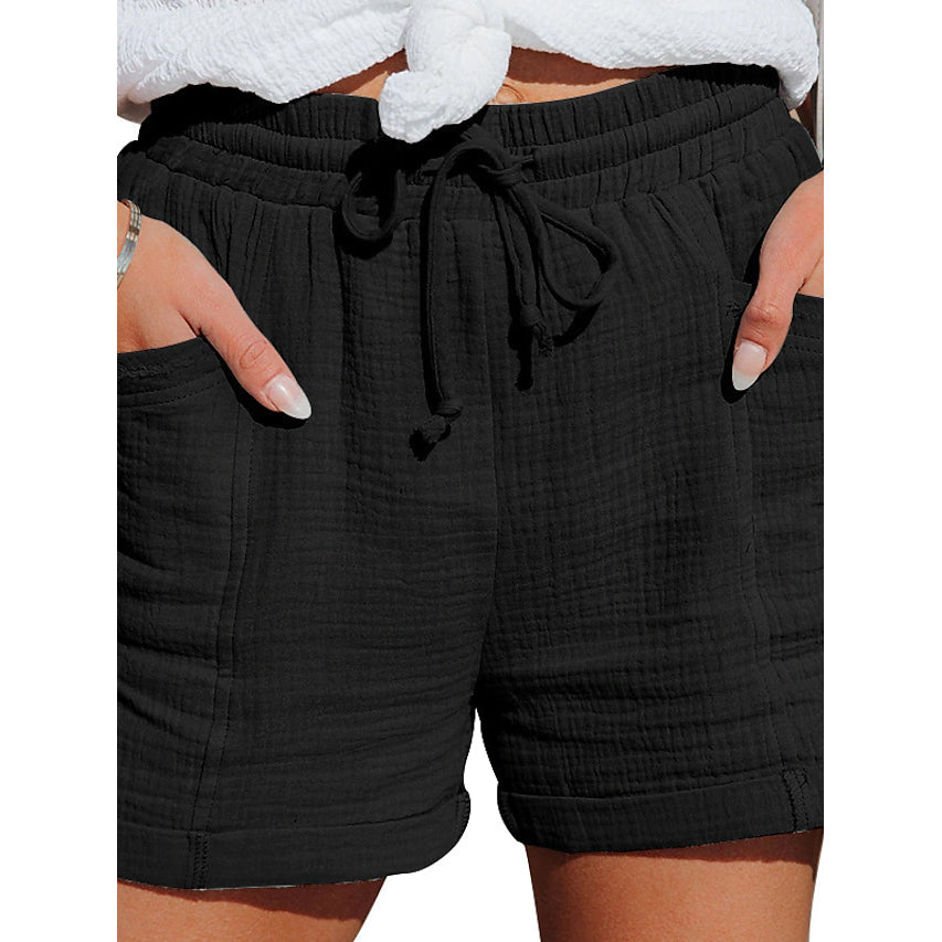 Women's Basic Casual Sports Shorts Women's Bottoms Black S - DailySale