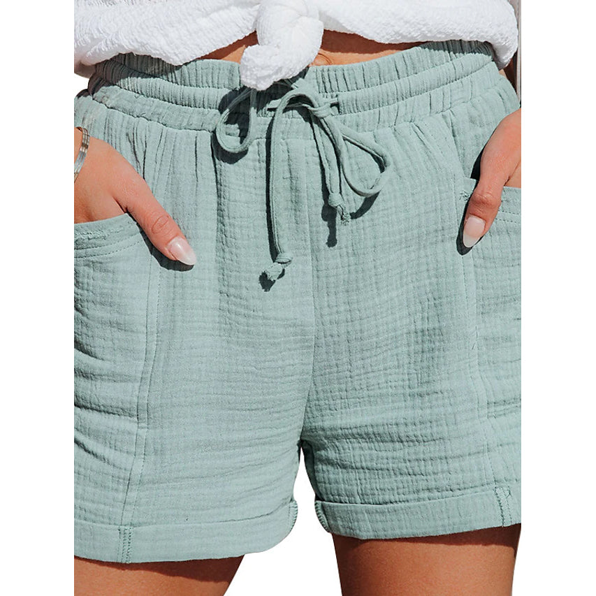 Women's Basic Casual Sports Shorts Women's Bottoms Green S - DailySale