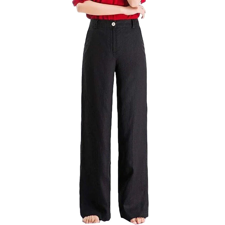 Women's Basic Soft Straight Twill Pants Women's Bottoms - DailySale