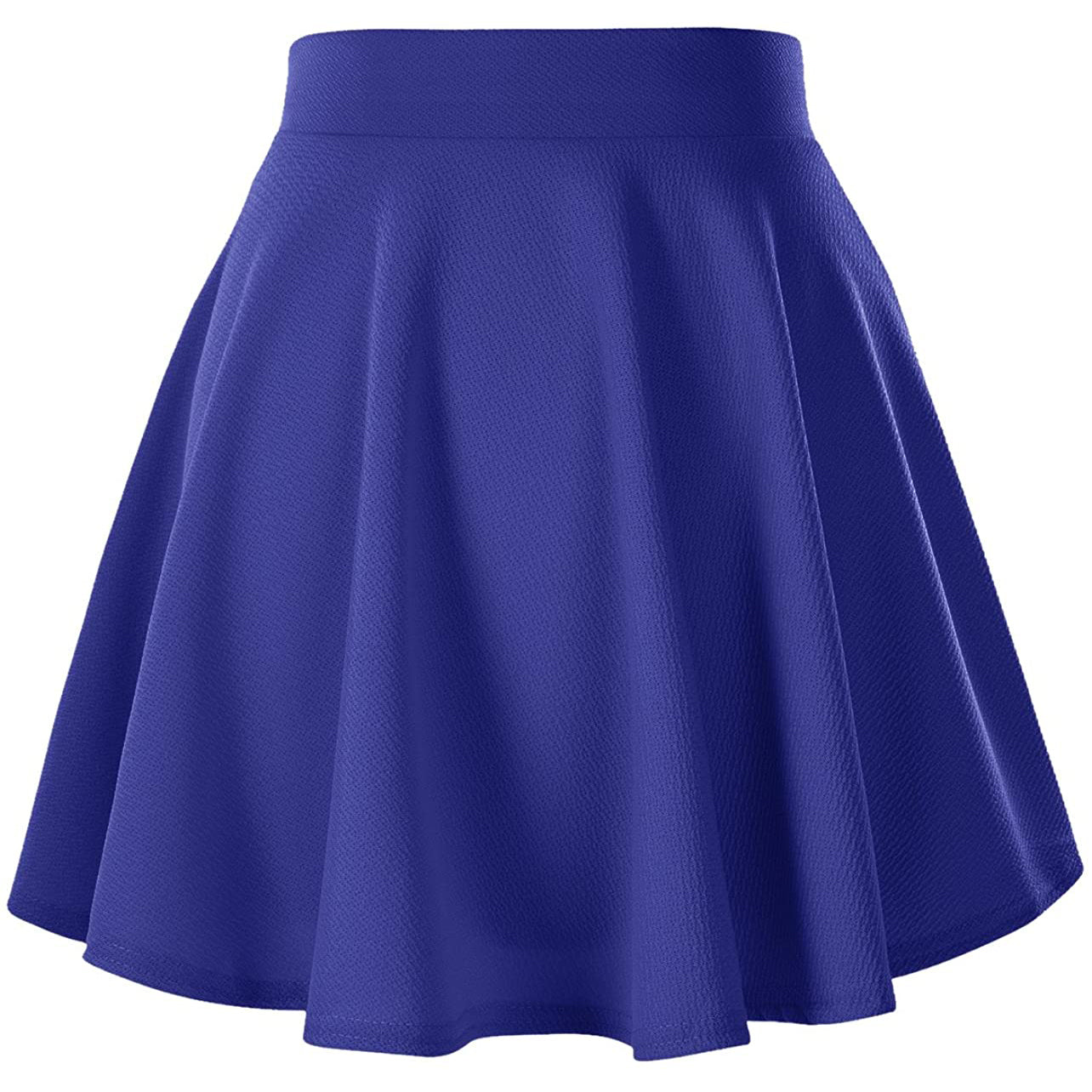 Women's Basic Versatile Flared Mini Skater Skirt Women's Bottoms Royal Blue S - DailySale