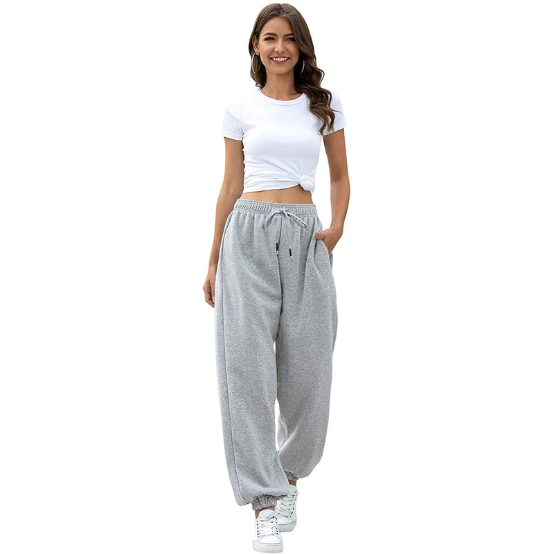 Womens Belted Sweatpants with Pockets
