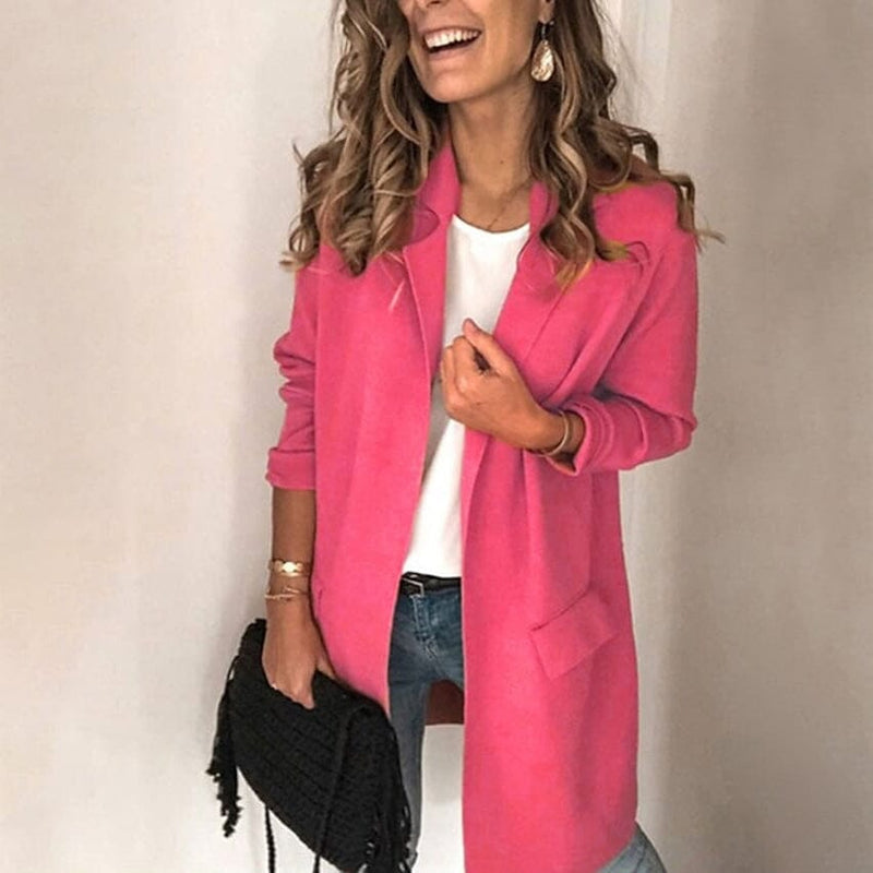 Women's Blazer Outdoor Coat Women's Outerwear Pink S - DailySale