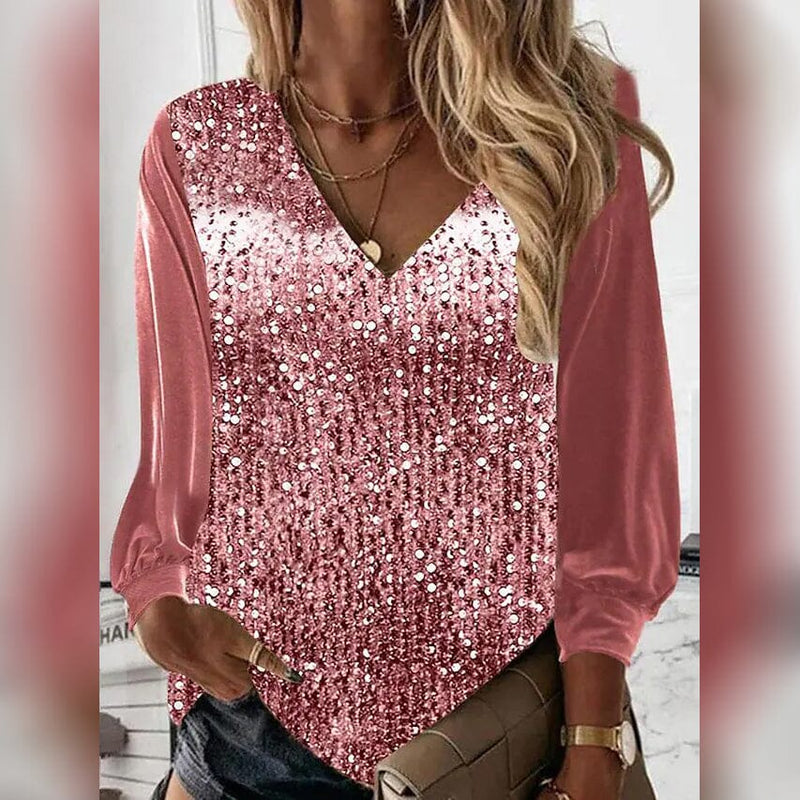 Women's Blouse Shirt Long Sleeve Women's Tops Pink S - DailySale