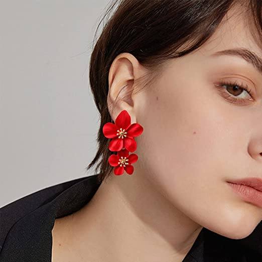 Women's Boho Flower Shaped Daisy Stud Earrings