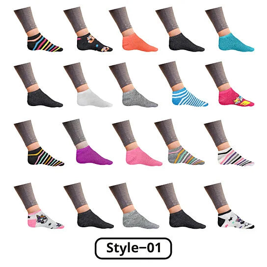 Women’s Breathable Stylish Colorful Fun No Show Low Cut Ankle Socks Women's Shoes & Accessories 10-Pack Style 1 - DailySale