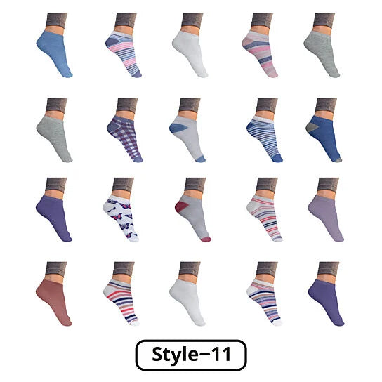 Women’s Breathable Stylish Colorful Fun No Show Low Cut Ankle Socks Women's Shoes & Accessories 10-Pack Style 11 - DailySale