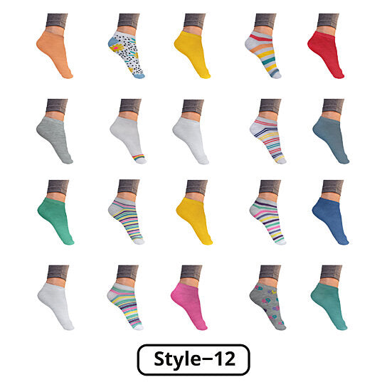 Women’s Breathable Stylish Colorful Fun No Show Low Cut Ankle Socks Women's Shoes & Accessories 10-Pack Style 12 - DailySale