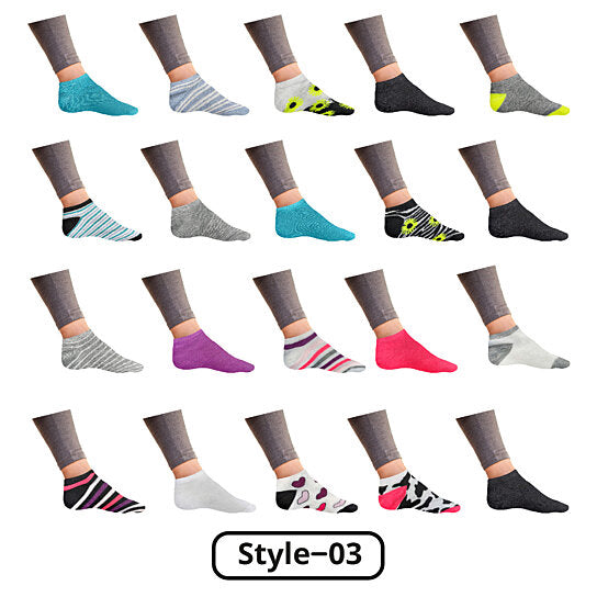 Women’s Breathable Stylish Colorful Fun No Show Low Cut Ankle Socks Women's Shoes & Accessories 10-Pack Style 3 - DailySale
