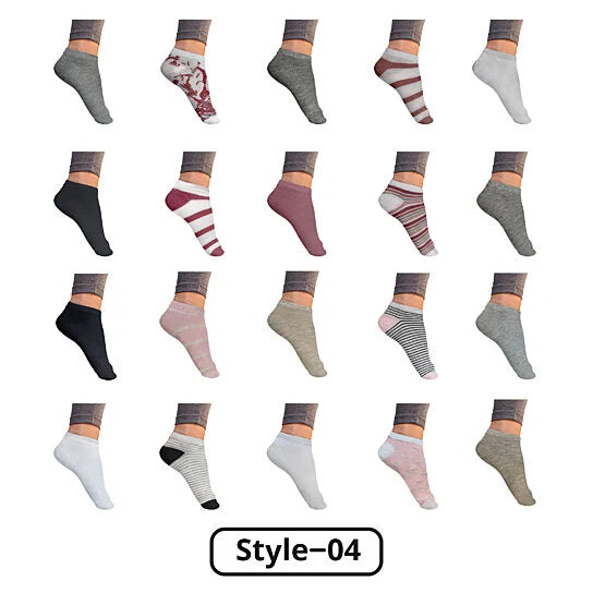 Women's Low Cut Socks, White, 10-Pack