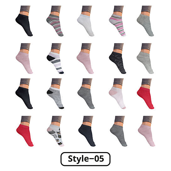 Women’s Breathable Stylish Colorful Fun No Show Low Cut Ankle Socks Women's Shoes & Accessories 10-Pack Style 5 - DailySale
