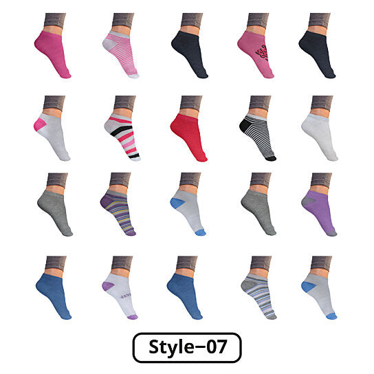 Women’s Breathable Stylish Colorful Fun No Show Low Cut Ankle Socks Women's Shoes & Accessories 10-Pack Style 7 - DailySale