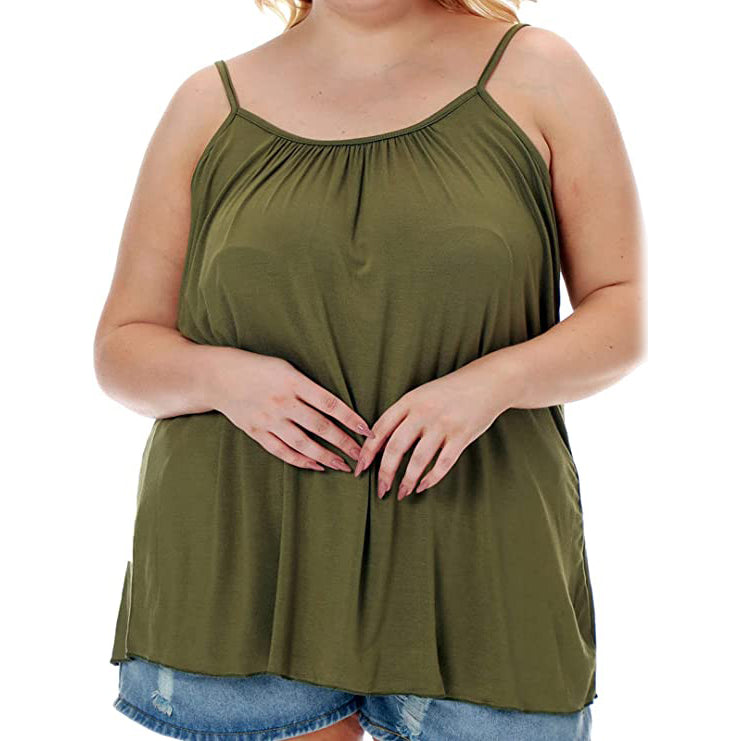 Women's Camisole Tank Top Women's Tops Army Green S - DailySale