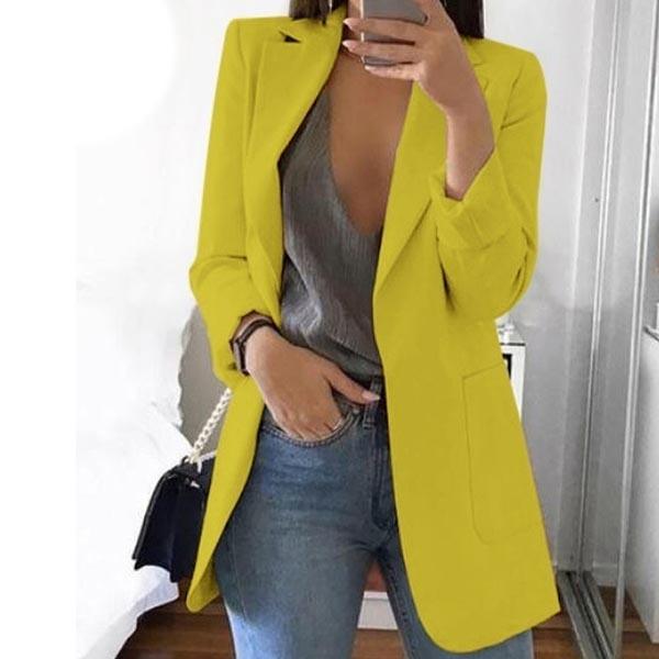 Womens Cardigan Jackets Open Front Solid Color Casual Oversized Long Blazer Women's Outerwear - DailySale