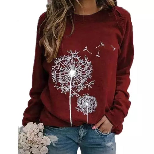 Women's Casual Dandelion Top Women's Tops Red S - DailySale