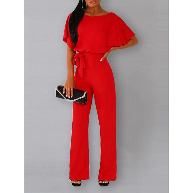 Women's Casual Loose Jumpsuit Women's Loungewear Red S - DailySale