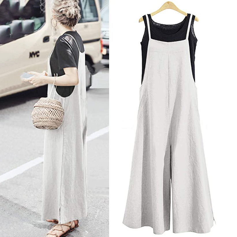 Women's Casual Loose Long Wide Leg Jumpsuits Women's Dresses - DailySale