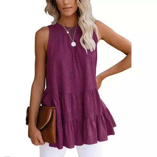Women's Casual Shirley Top Women's Clothing Purple S - DailySale