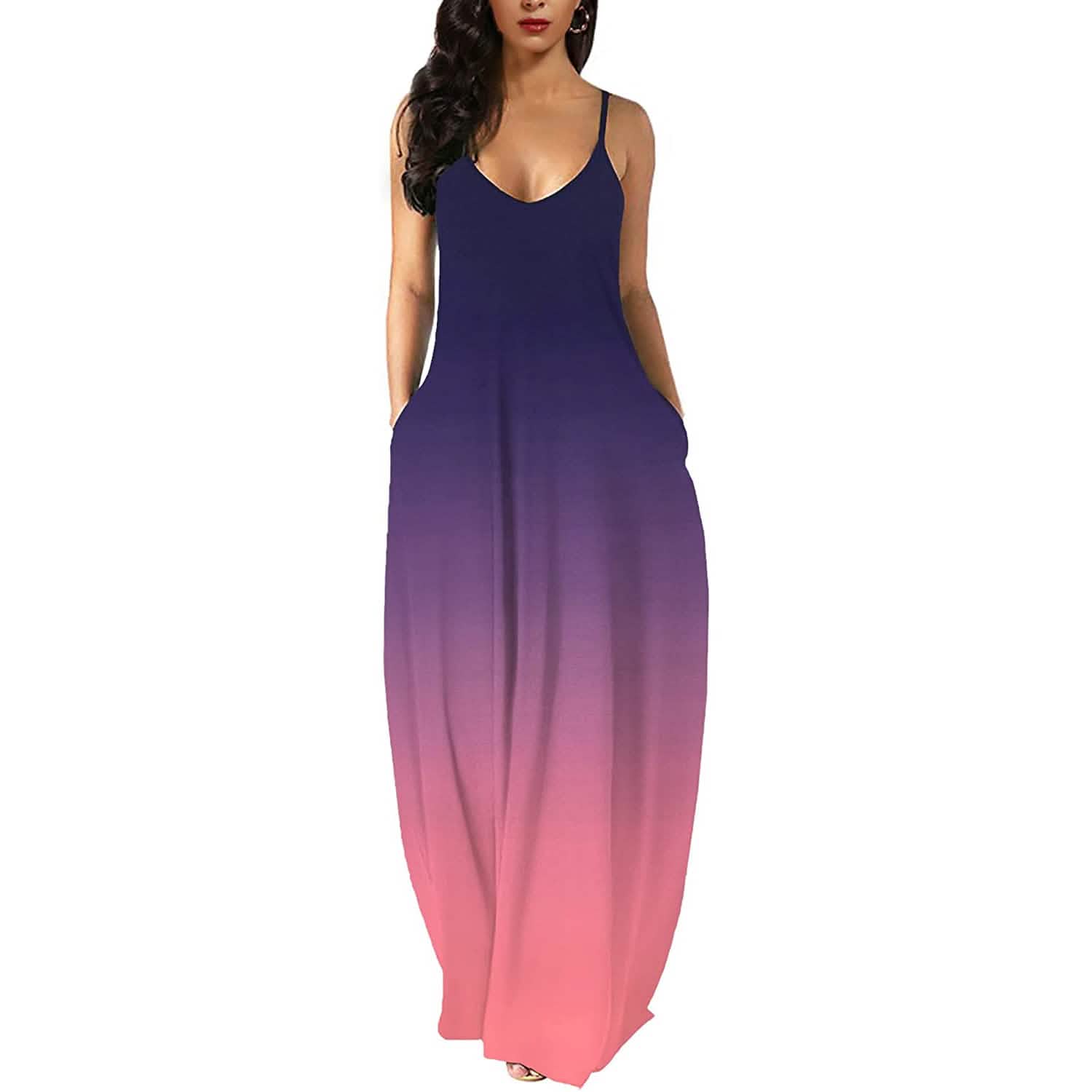Womens Casual Sleeveless Plus Size Loose Plain Long Maxi | DailySale Womens Casual Sleeveless Plus Size Loose Plain Long Maxi | DailySale