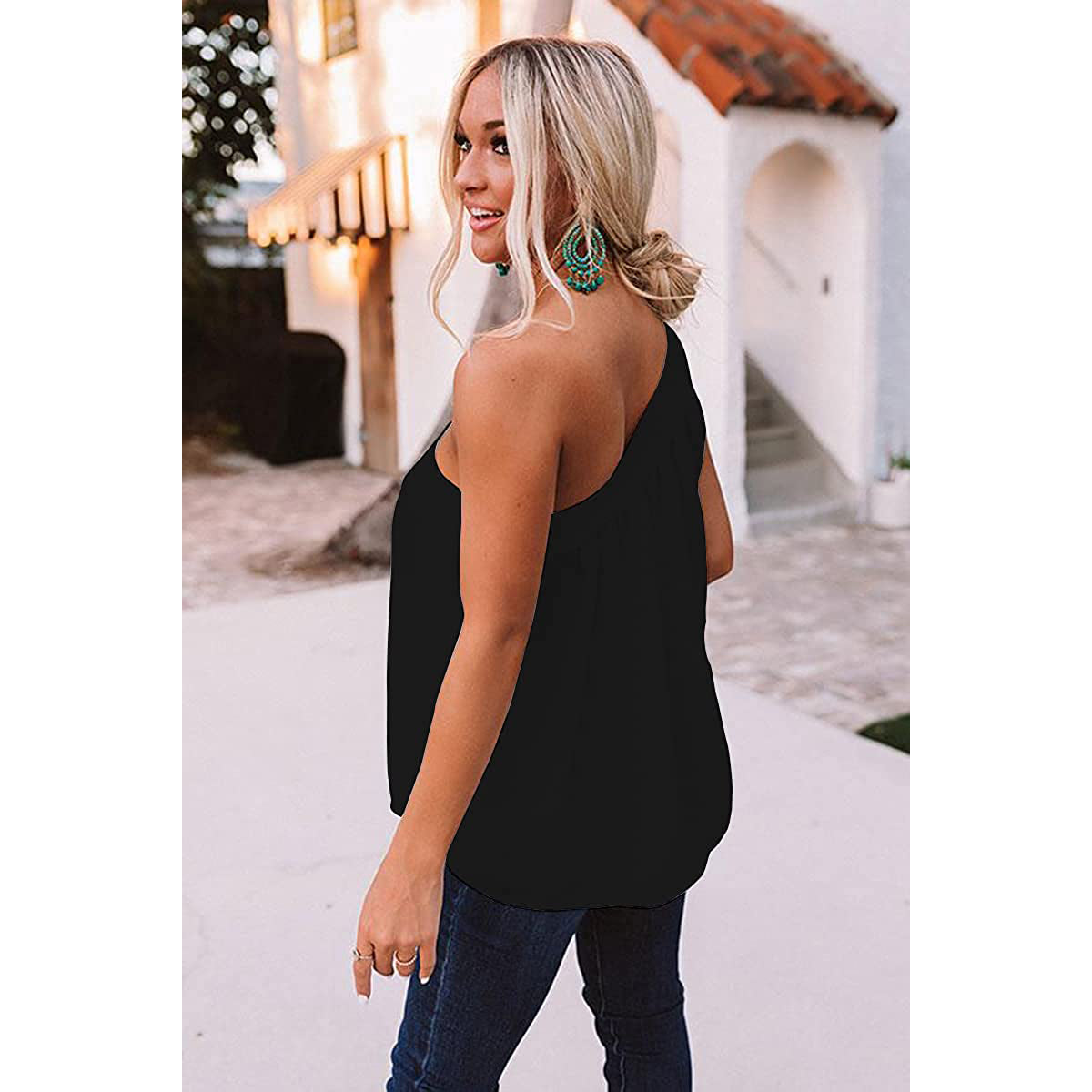 Women's Casual Tie One Shoulder Top Women's Tops - DailySale