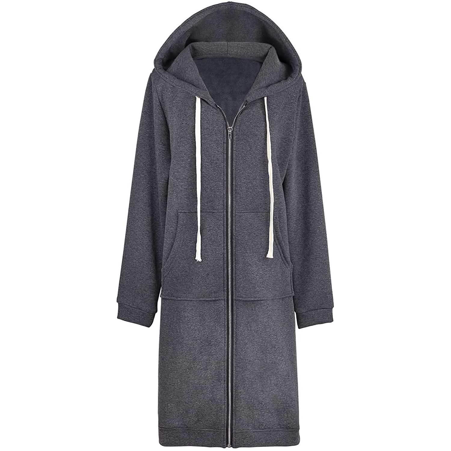 トップス S w zip hoodie long Women's Lightweight Zip Up Tunic Hoodies with Pockets,Long