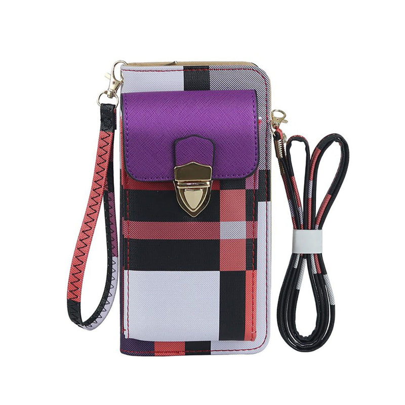Women's Cell Phone Cross-Body Wallet Pouch Bags & Travel Purple - DailySale