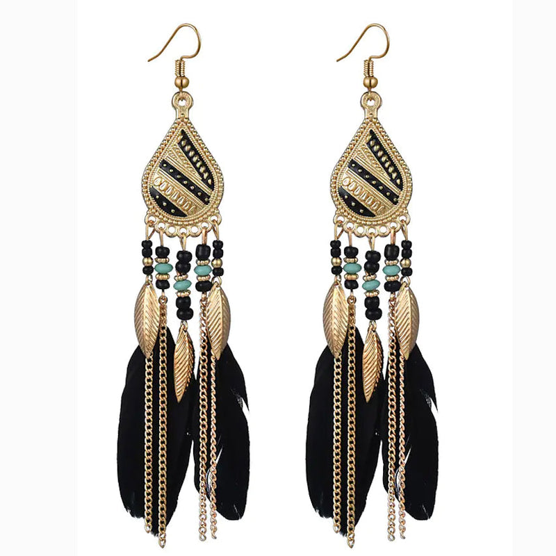 Women's Chic and Modern Street Color Block Earring Earrings Black - DailySale