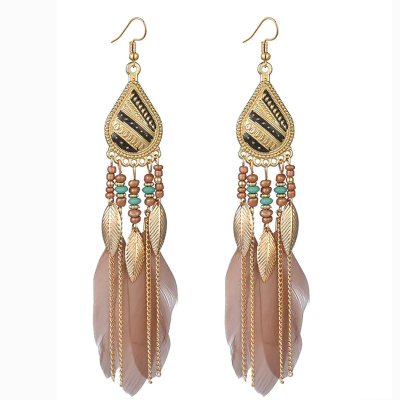 Women's Chic and Modern Street Color Block Earring Earrings Brown - DailySale