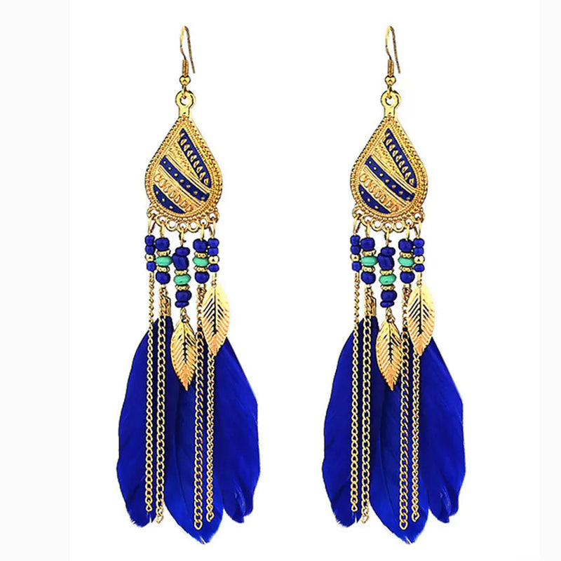 Women's Chic and Modern Street Color Block Earring Earrings Royal Blue - DailySale
