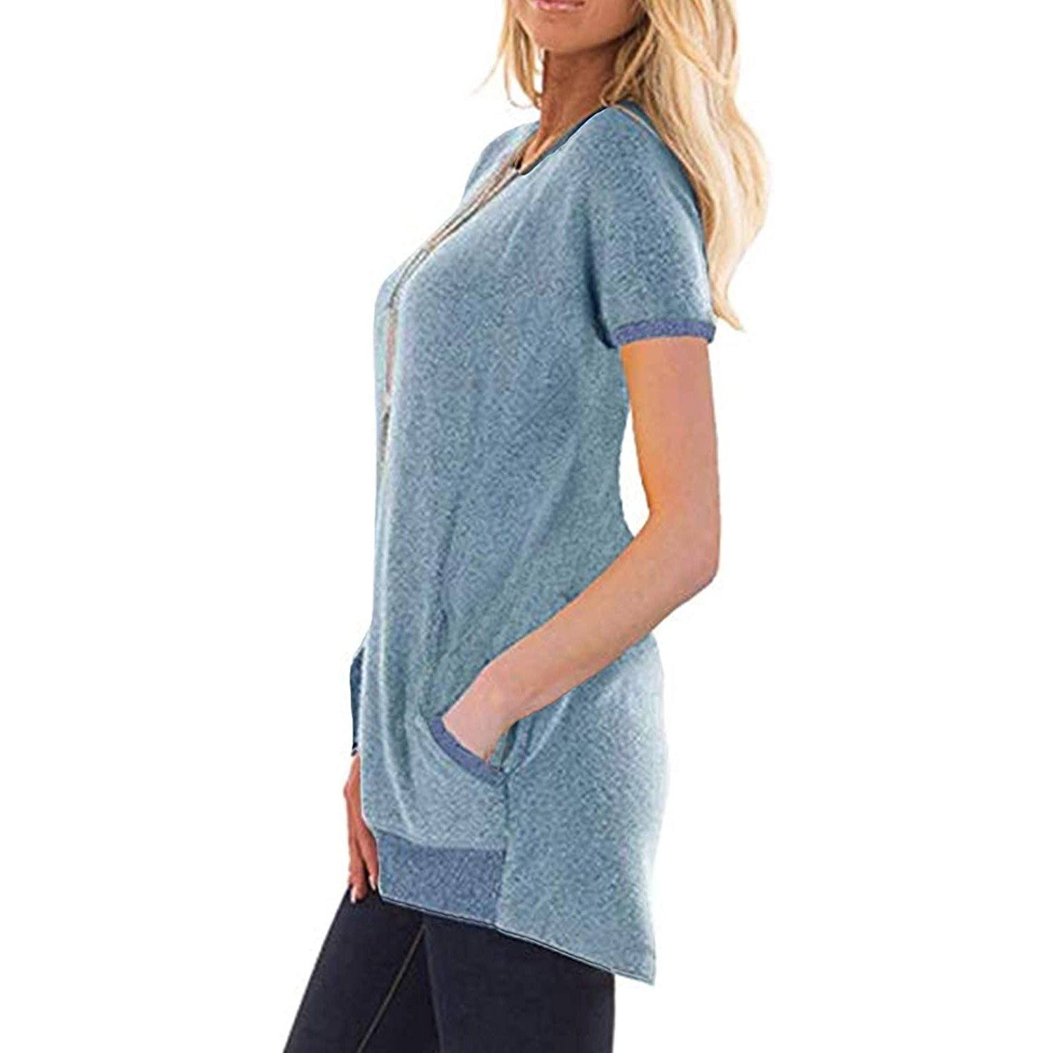 Colorblock Short-Sleeve Pullover