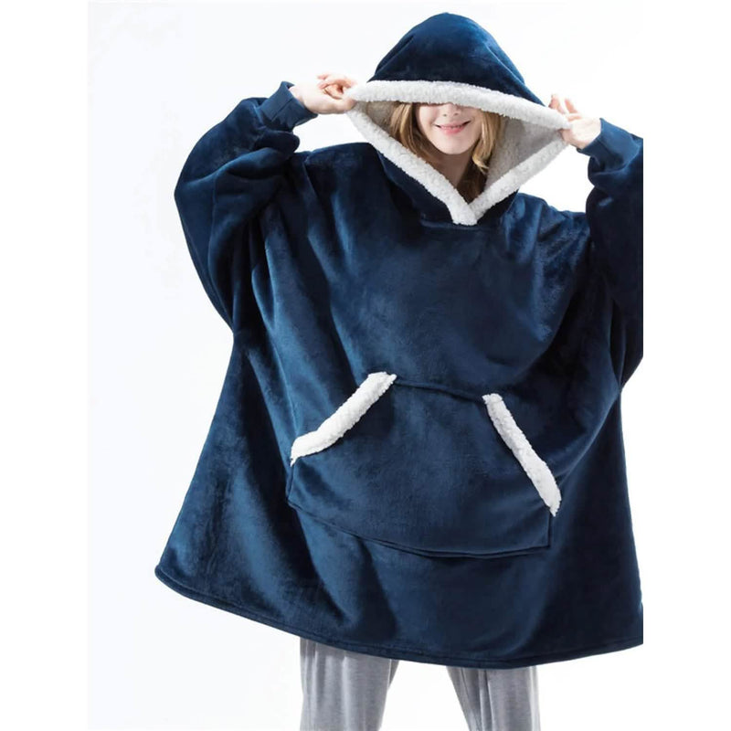 Women's Couple's Pajamas Nightgown Blanket Nighty Women's Loungewear Navy Blue - DailySale