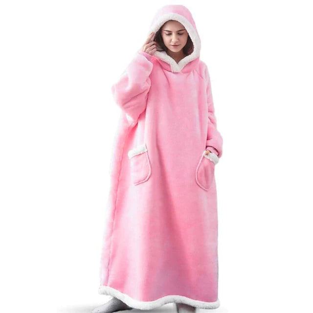 Women's Couple's Pajamas Nightgown Blanket Nighty Women's Loungewear Pink - DailySale