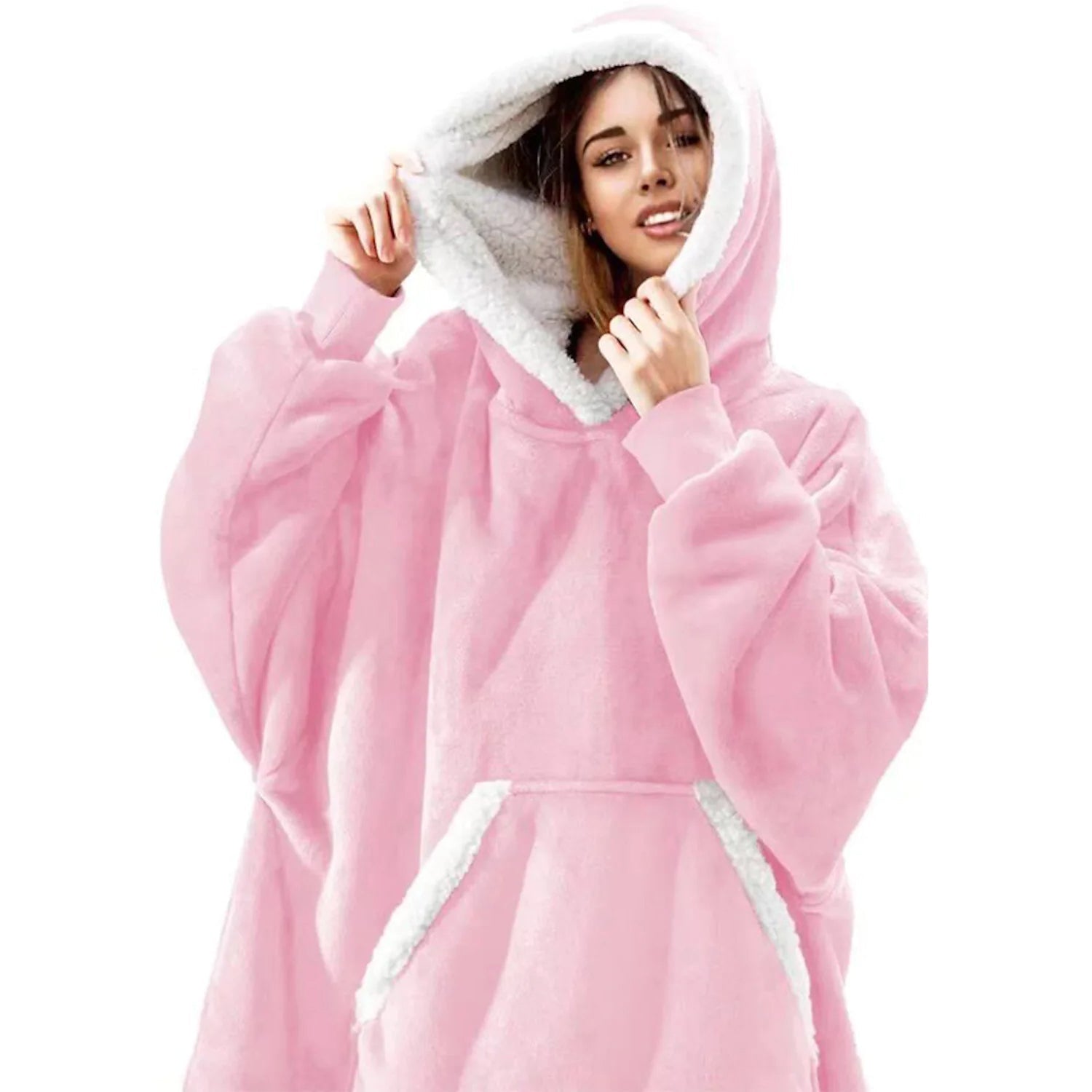 Women's Couple's Pajamas Nightgown Blanket Nighty Women's Loungewear Pink - DailySale