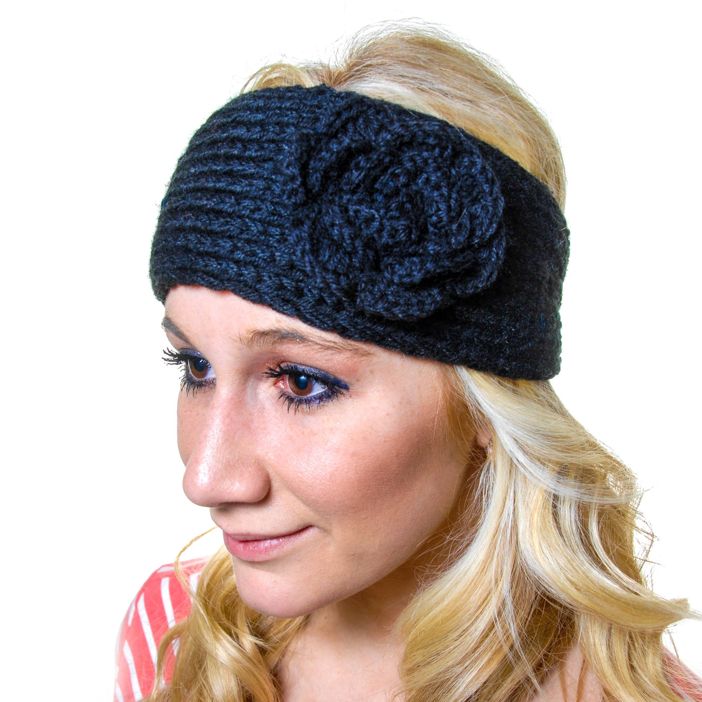 Women's Crochet Headband Women's Accessories Black - DailySale