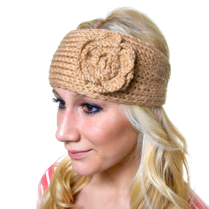 Women's Crochet Headband Women's Accessories Tan - DailySale