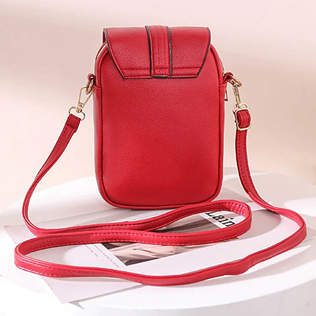 Women's Crossbody Leather Solid Color Plain Bag Wallet Bags & Travel - DailySale