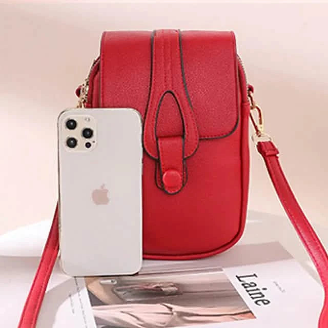Women's Crossbody Leather Solid Color Plain Bag Wallet Bags & Travel - DailySale