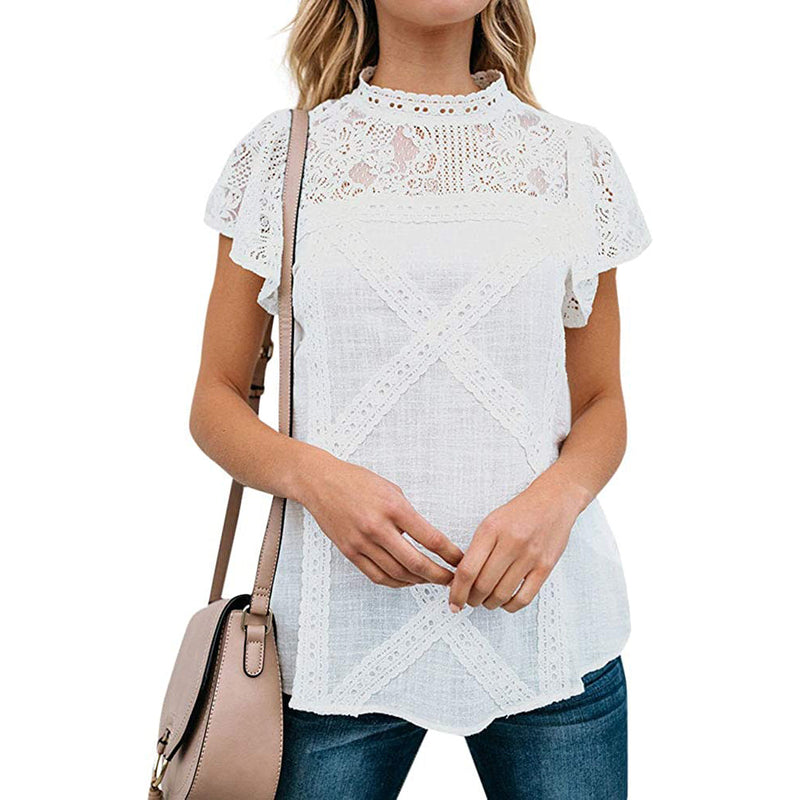 Women's Cute Lace Shirt Top T-Shirt