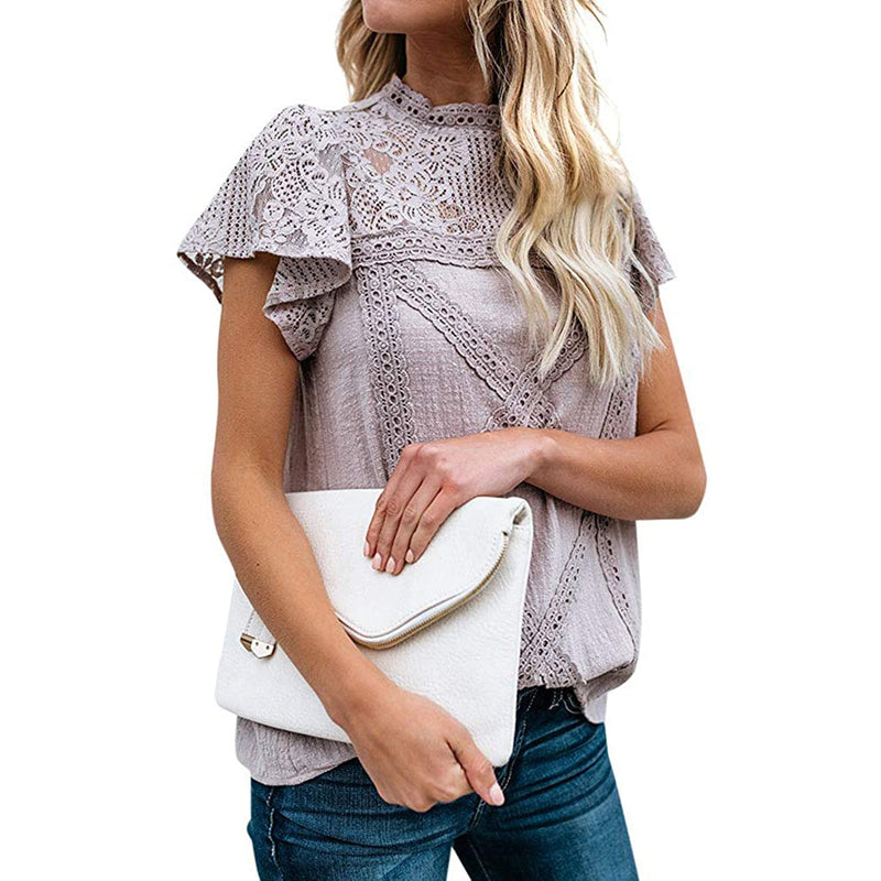Women's Cute Lace Shirt Top T-Shirt