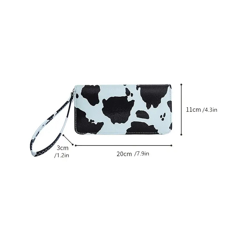 Women's Cute Versatile Faux Leather Cow Print Long Wallet Women's Shoes & Accessories - DailySale