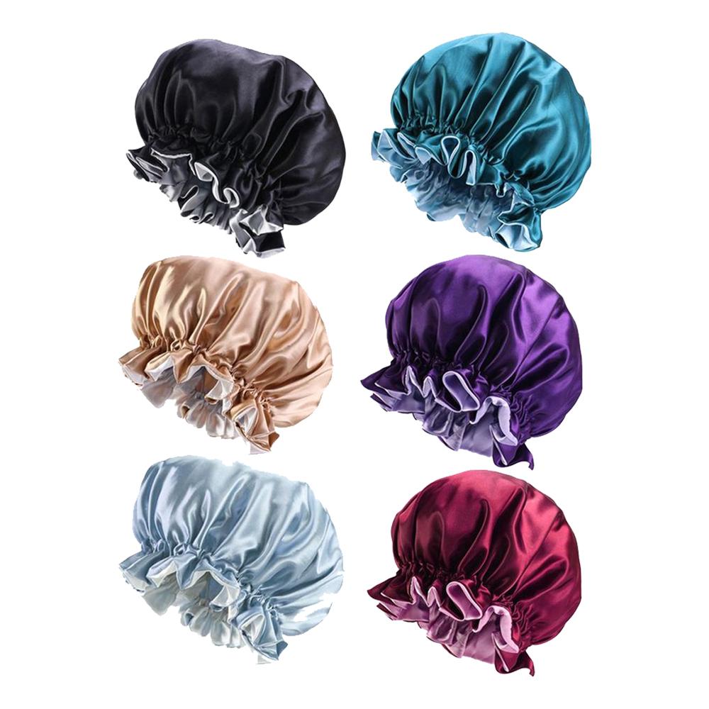 Women's Double Layer Reversible Silky Satin Headscarf Sleeping Bonnet Hat Headband Women's Accessories - DailySale