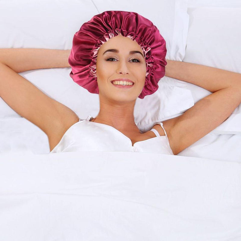 Women's Double Layer Reversible Silky Satin Headscarf Sleeping Bonnet Hat Headband Women's Accessories - DailySale