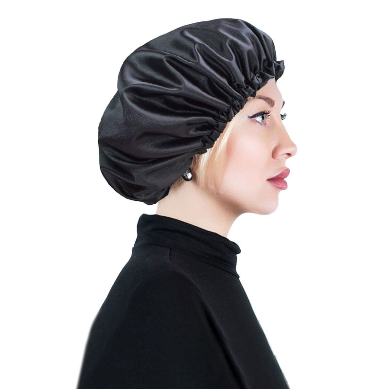 Women's Double Layer Reversible Silky Satin Headscarf Sleeping Bonnet Hat Headband Women's Accessories - DailySale