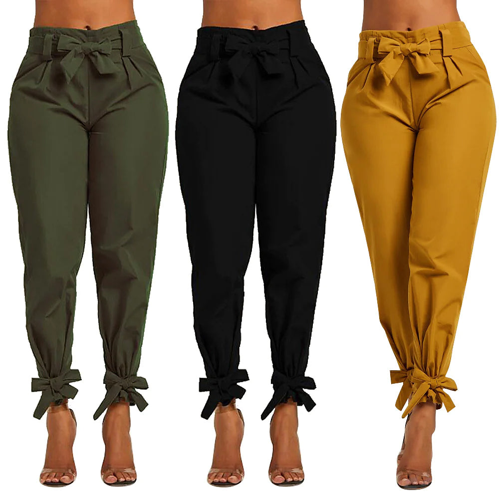 Women's Fashion Drawstring Ankle Trousers Women's Bottoms - DailySale