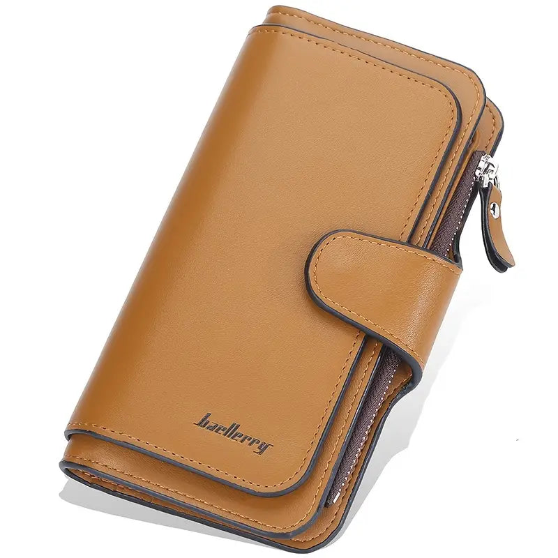 Women's Fashion Faux Leather Wallet with Card Slots & ID Window Bags & Travel Brown - DailySale