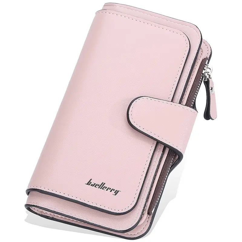 Women's Fashion Faux Leather Wallet with Card Slots & ID Window Bags & Travel Pink - DailySale